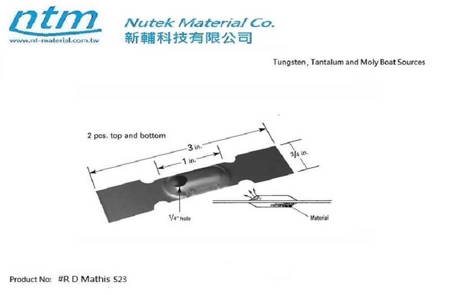 Tungsten , Tantalum and Moly Boat Sources-S23